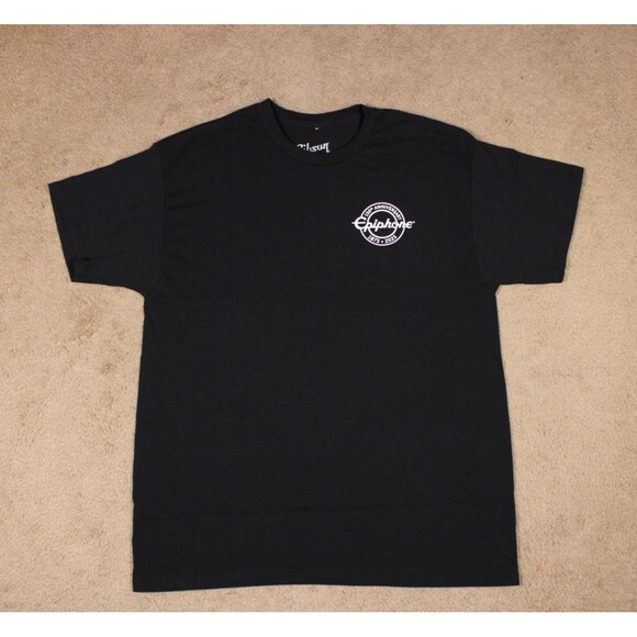 Gibson Epiphone 150th Anniversary Graphic Tee T-Shirt (Large) Black Licensed Tee - Picture 2 of 7